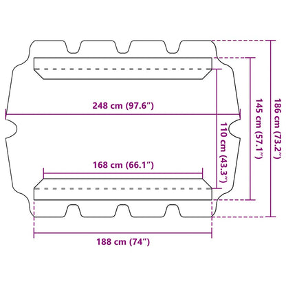 Replacement Canopy for Garden Swing Taupe 188/168x145/110 cm