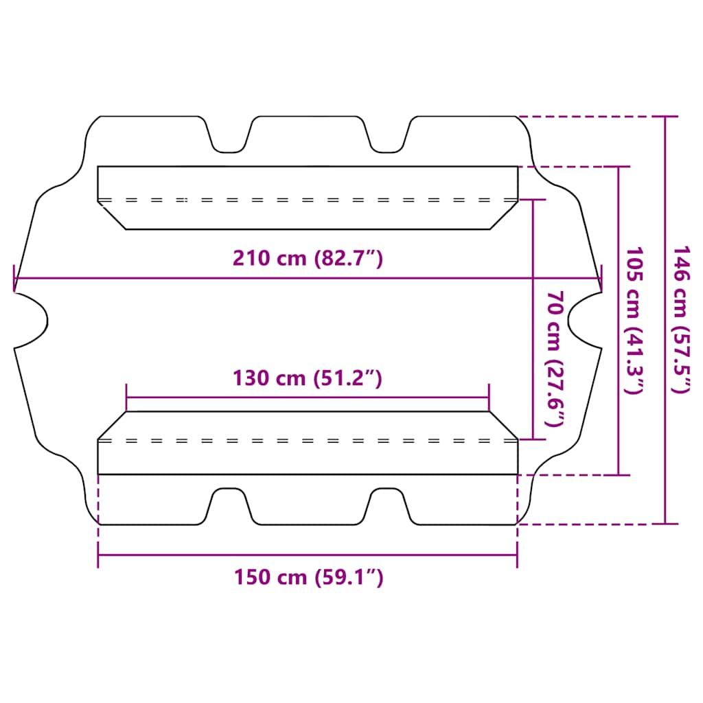 Replacement Canopy for Garden Swing Terracotta 150/130x105/70cm