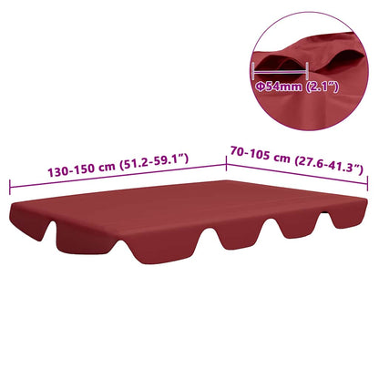 Replacement Canopy for Garden Swing Wine Red 150/130x105/70 cm