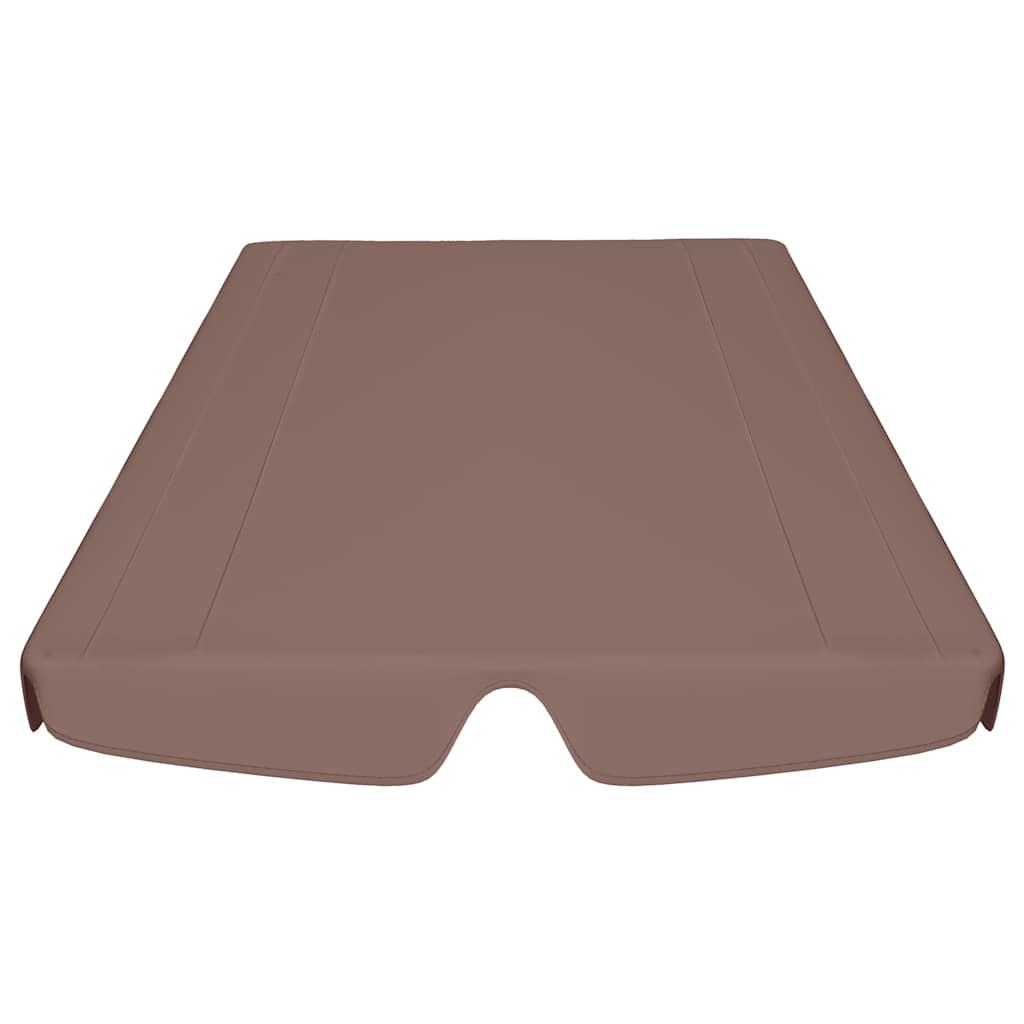 Replacement Canopy for Garden Swing Brown 150/130x105/70 cm