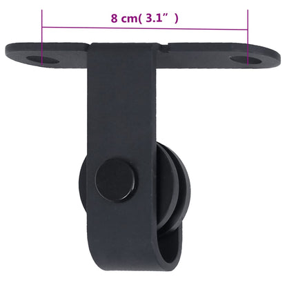 Mini Sliding Cabinet Door Kit Carbon Steel 183 cm