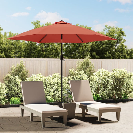 Garden Parasol with Metal Pole Terracotta 300 cm