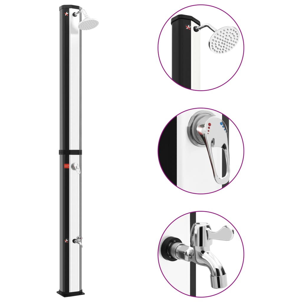 Outdoor Solar Shower with Shower Head and Faucet 35 L