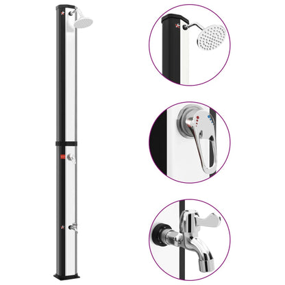 Outdoor Solar Shower with Shower Head and Faucet 35 L