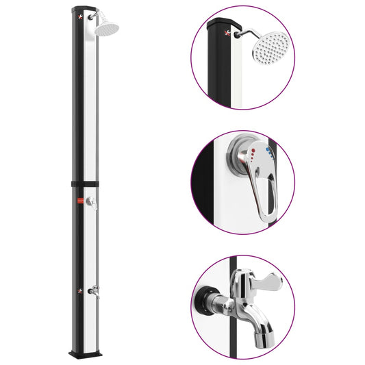 Outdoor Solar Shower with Shower Head and Faucet 35 L