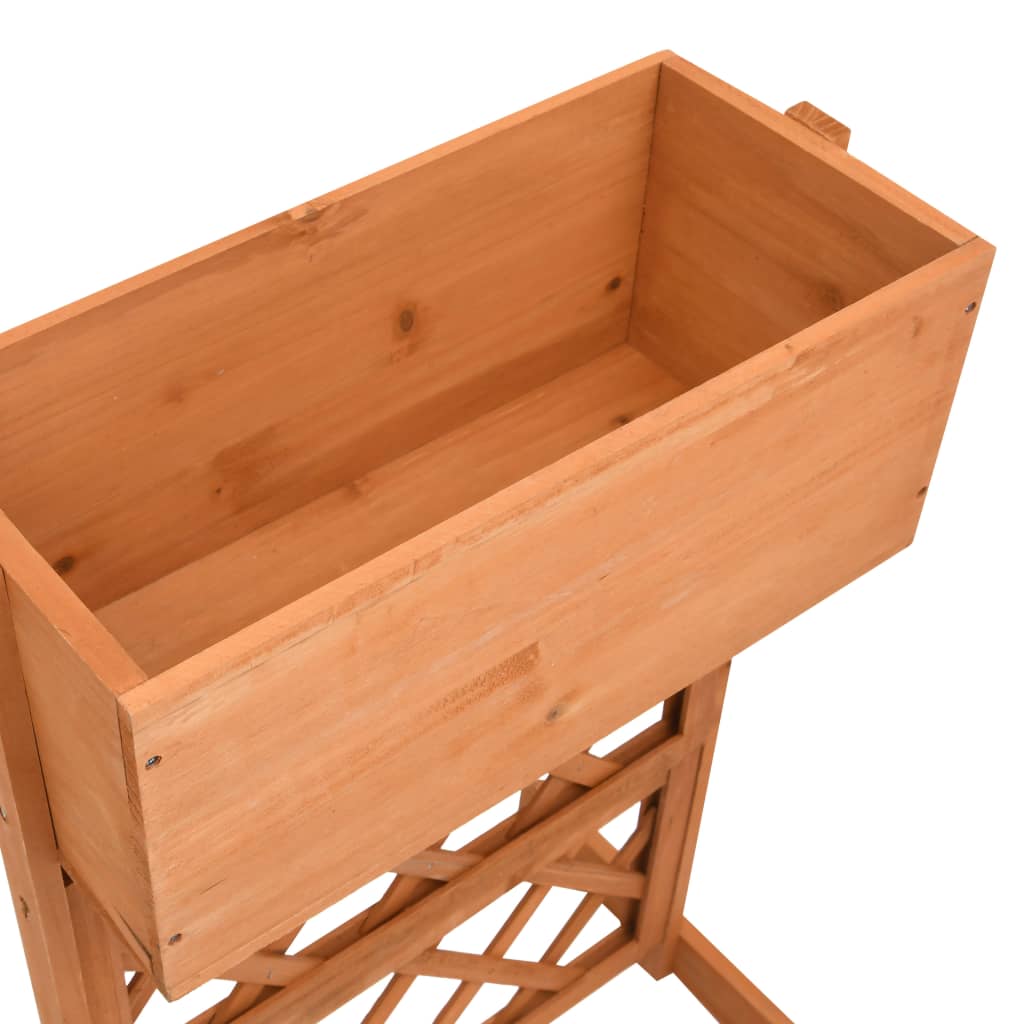 Garden Trellis Planter Orange 45x30x74 cm Solid Firwood