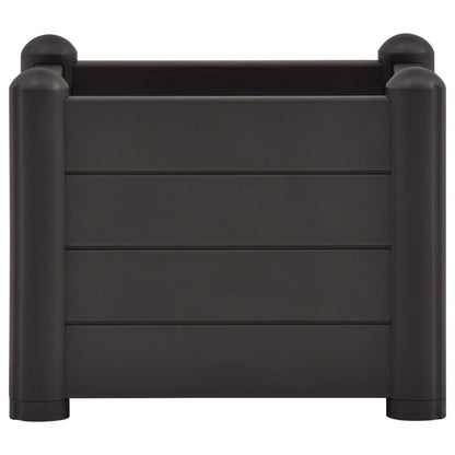 Garden Raised Bed PP Anthracite 43x43x35 cm