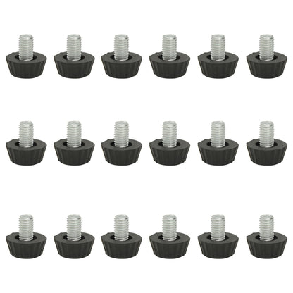 Adjustable Furniture Feet M8 18 pcs Black