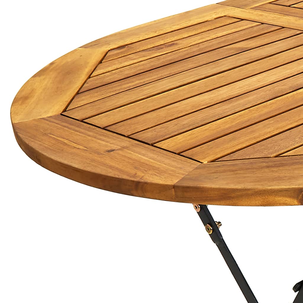 9 Piece Folding Outdoor Dining Set Solid Acacia Wood