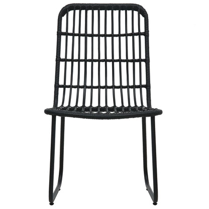 3 Piece Outdoor Dining Set Poly Rattan and Glass