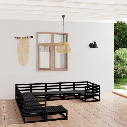 11 Piece Garden Lounge Set Solid Pinewood