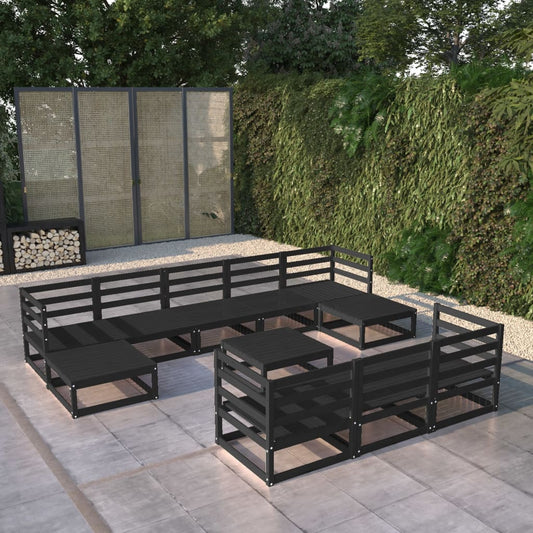 11 Piece Garden Lounge Set Solid Pinewood