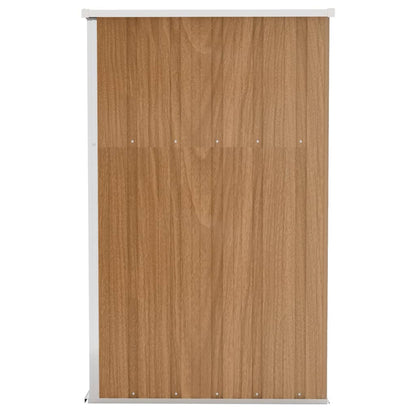 Wall-mounted Garden Shed Brown 118x100x178 cm Galvanised Steel