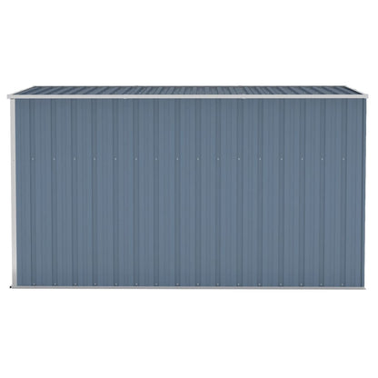 Wall-mounted Garden Shed Grey 118x288x178 cm Galvanised Steel