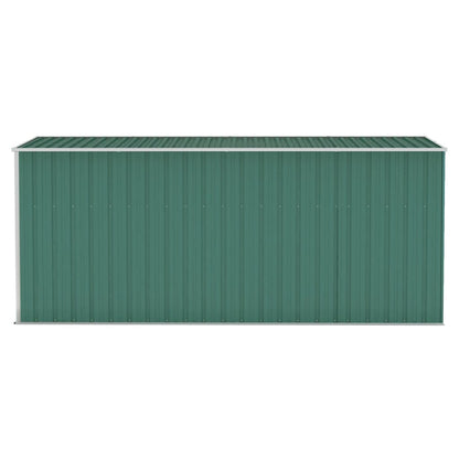 Wall-mounted Garden Shed Green 118x382x178 cm Galvanised Steel