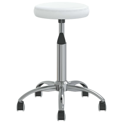 Office Swivel Chair White Faux Leather