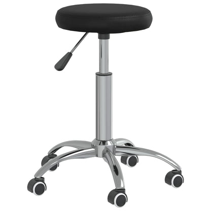 Office Swivel Chair Black Faux Leather