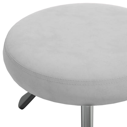 Office Swivel Chair Light Grey Velvet