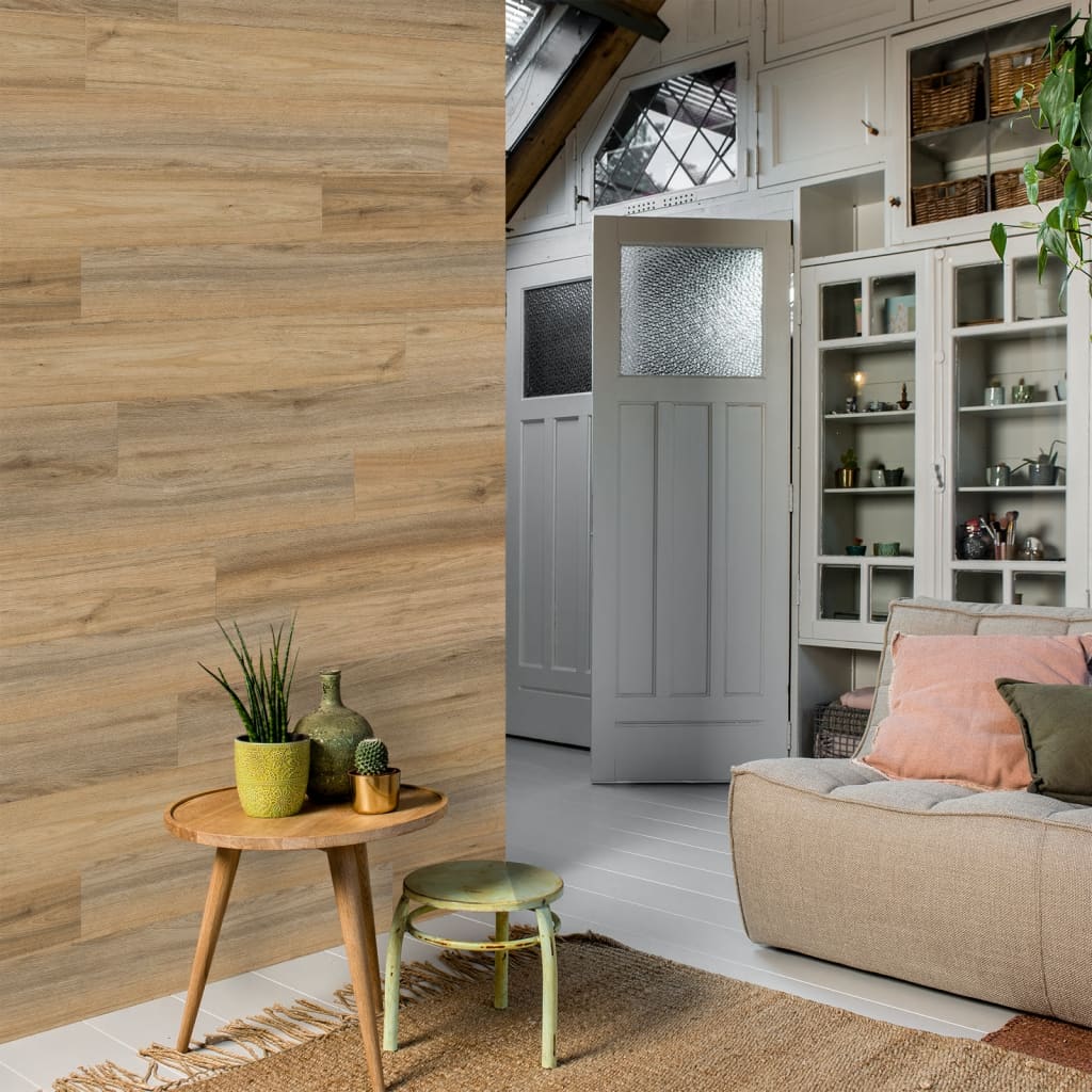 30 pcs Wood Look Planks GL-WA27 Natural Oak Latte Brown