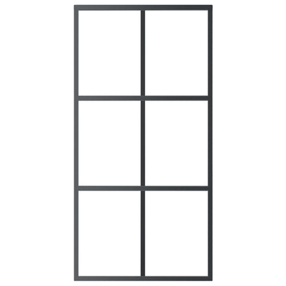 Sliding Door with Hardware Set ESG Glass&Aluminium 102x205 cm
