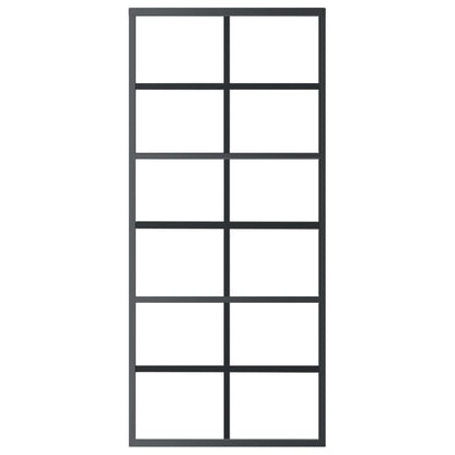 Sliding Door with Hardware Set ESG Glass&Aluminium 90x205 cm
