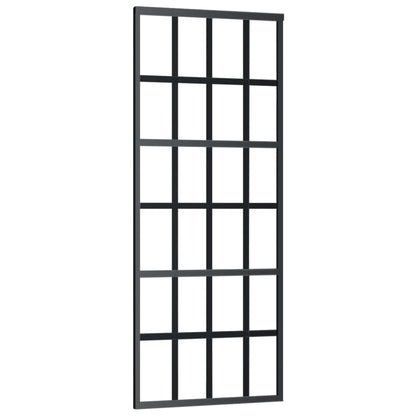Sliding Door with Hardware Set ESG Glass&Aluminium 76x205 cm