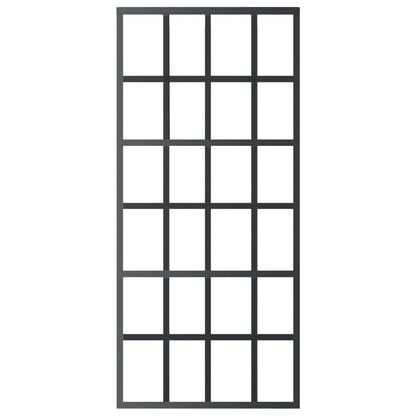 Sliding Door with Hardware Set ESG Glass&Aluminium 90x205 cm