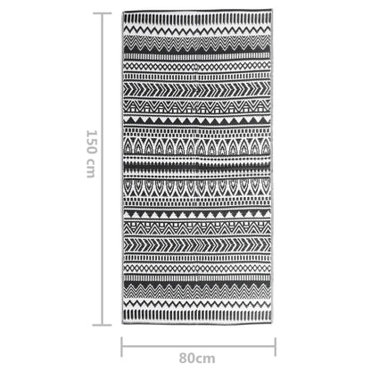 Outdoor Rug ARAKIL Black 80x150 cm PP
