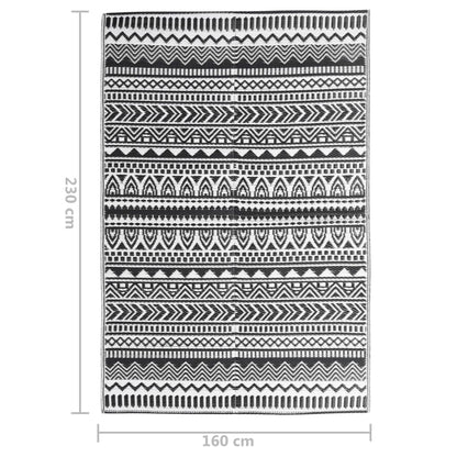Outdoor Rug ARAKIL Black 160x230 cm PP