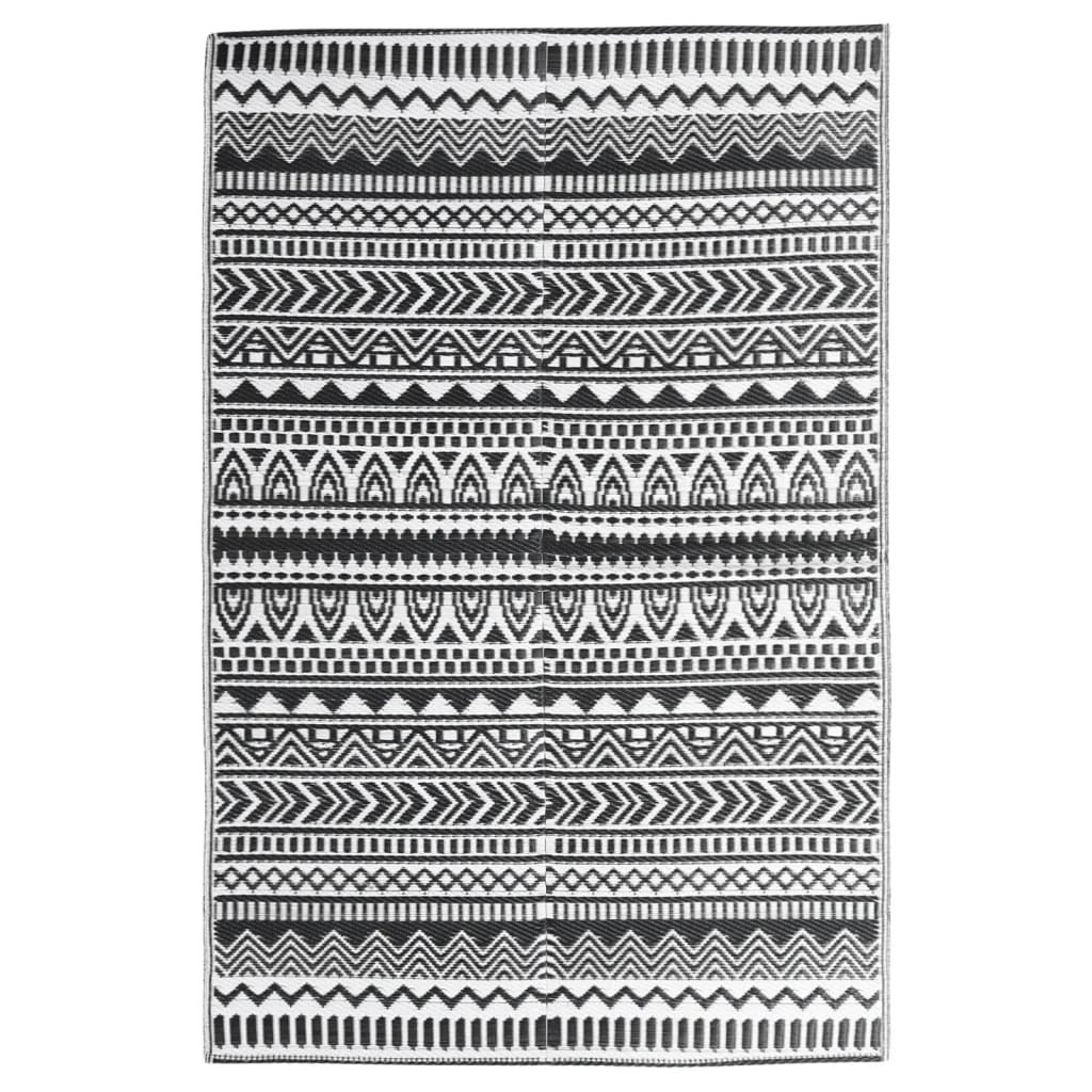 Outdoor Rug ARAKIL Black 190x290 cm PP