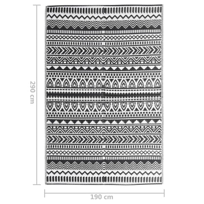 Outdoor Rug ARAKIL Black 190x290 cm PP