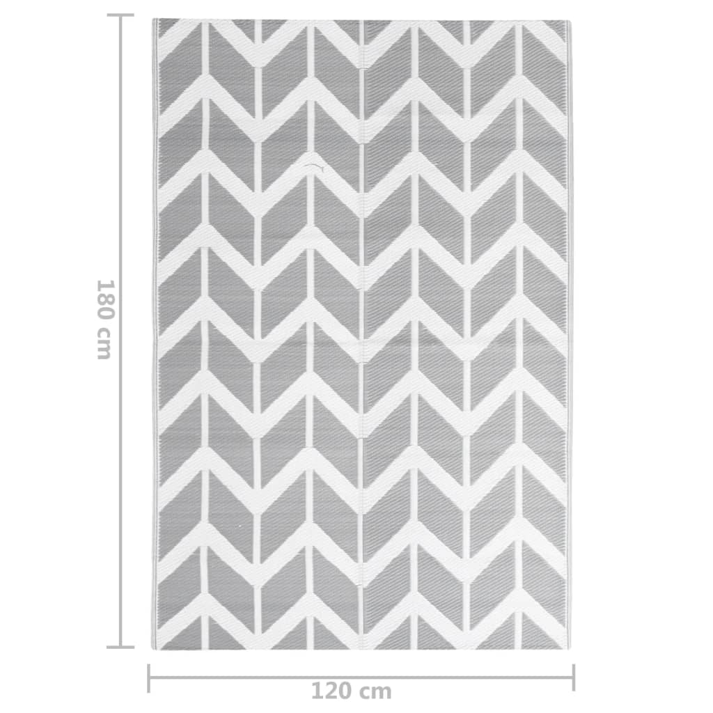 Outdoor Rug ARAKIL Grey 120x180 cm PP
