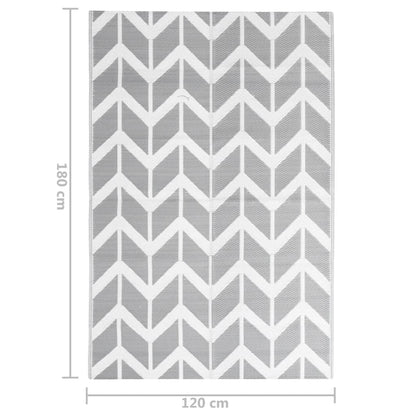 Outdoor Rug ARAKIL Grey 120x180 cm PP