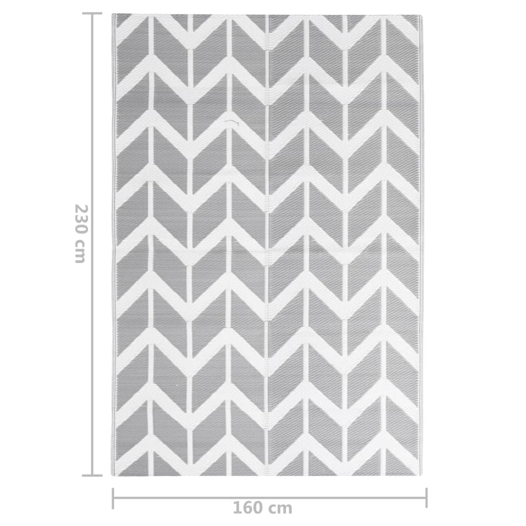 Outdoor Rug ARAKIL Grey 160x230 cm PP