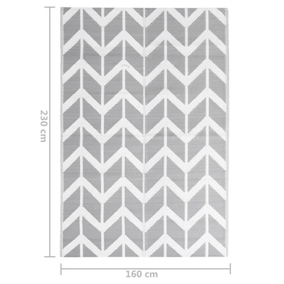 Outdoor Rug ARAKIL Grey 160x230 cm PP