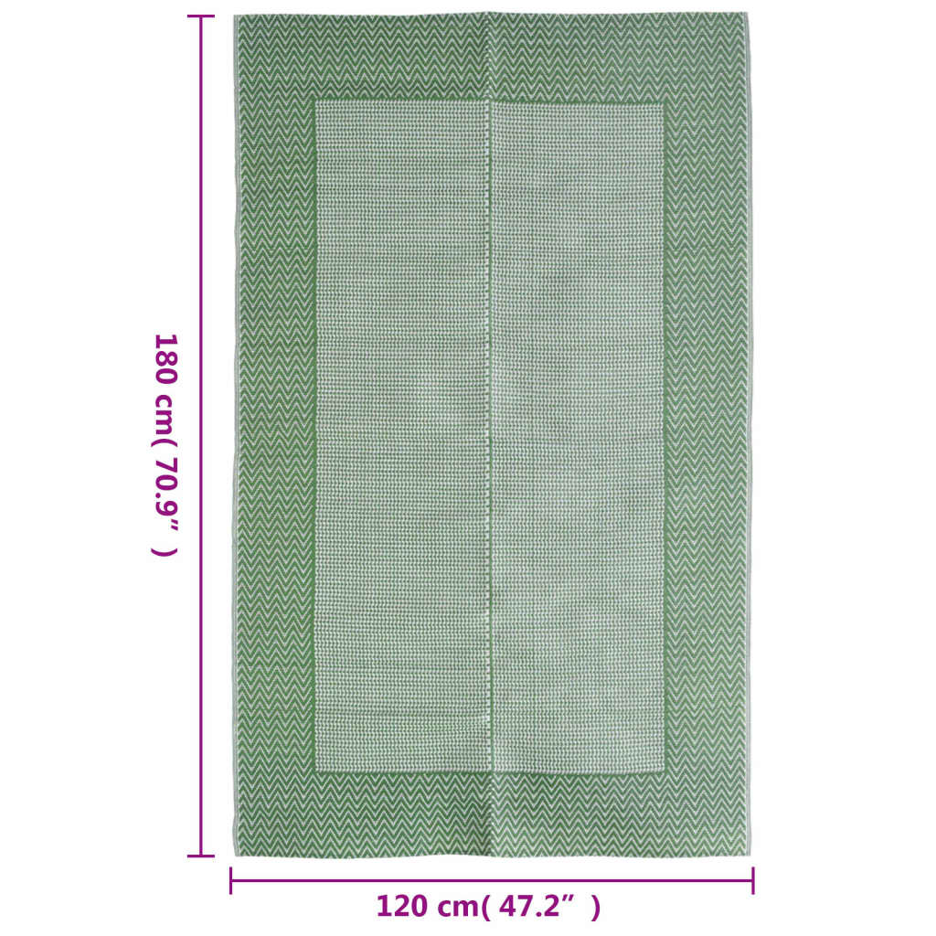 Outdoor Rug ARAKIL Green 120x180 cm PP