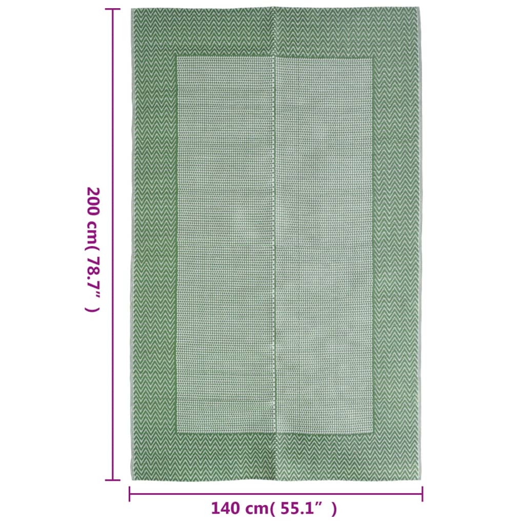 Outdoor Rug ARAKIL Green 140x200 cm PP