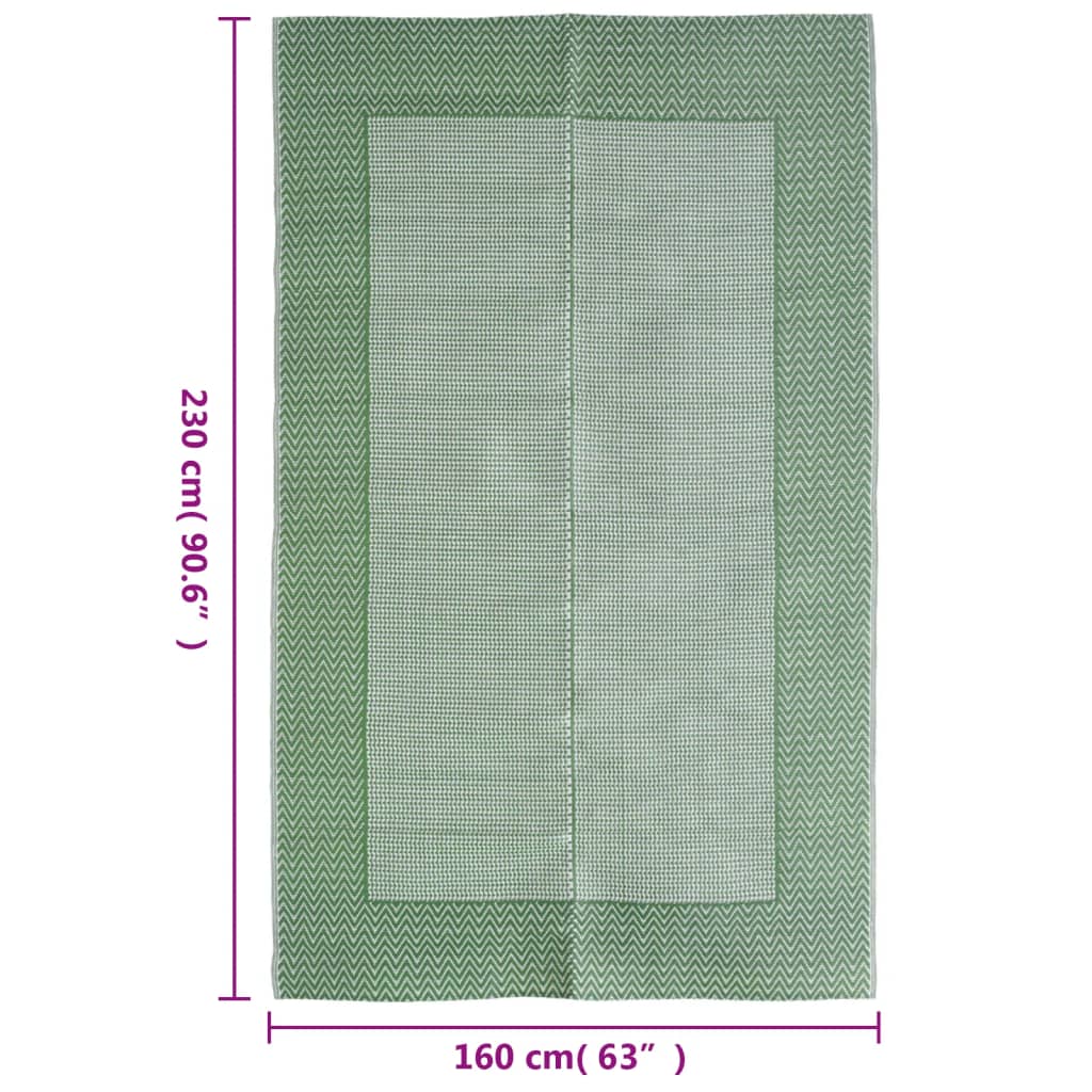 Outdoor Rug ARAKIL Green 160x230 cm PP