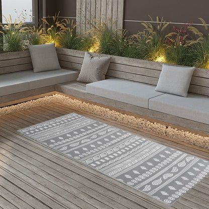Outdoor Rug ARAKIL Grey 80x150 cm PP