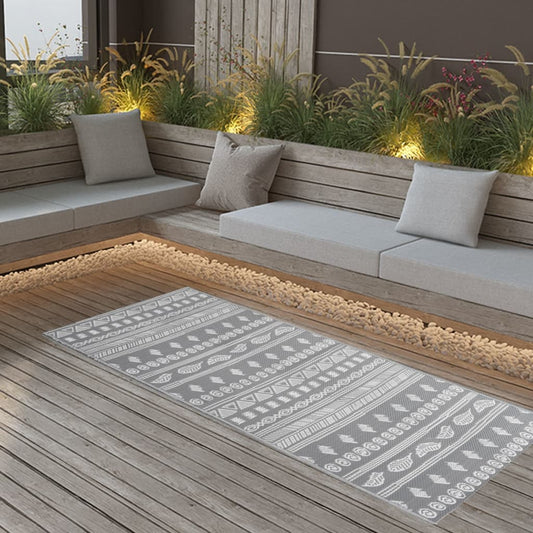 Outdoor Rug ARAKIL Grey 80x150 cm PP