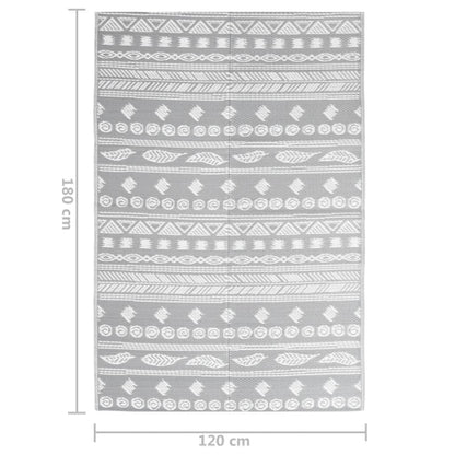 Outdoor Rug Grey 120x180 cm PP