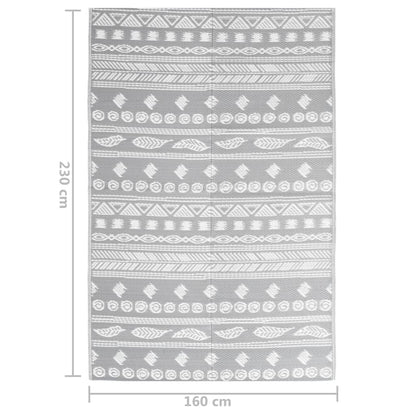 Outdoor Rug ARAKIL Grey 160x230 cm PP
