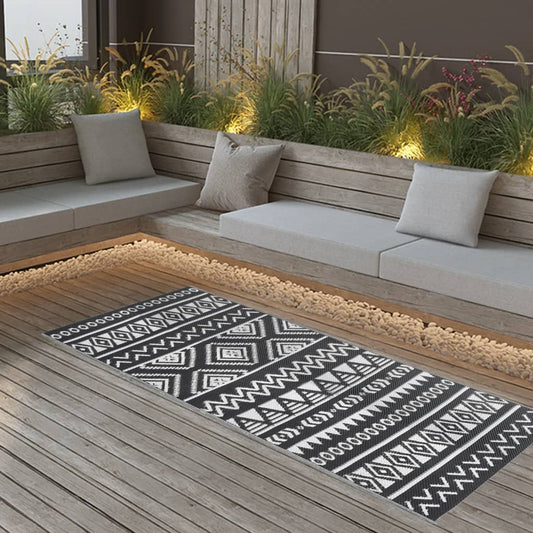 Outdoor Rug ARAKIL Black 80x150 cm PP