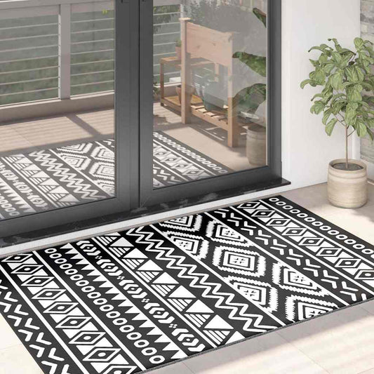 Outdoor Rug ARAKIL Black 120x180 cm PP
