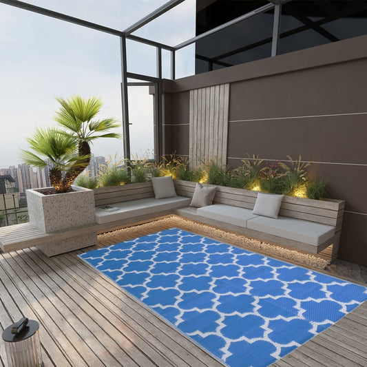 Outdoor Rug ARAKIL Blue 160x230 cm PP