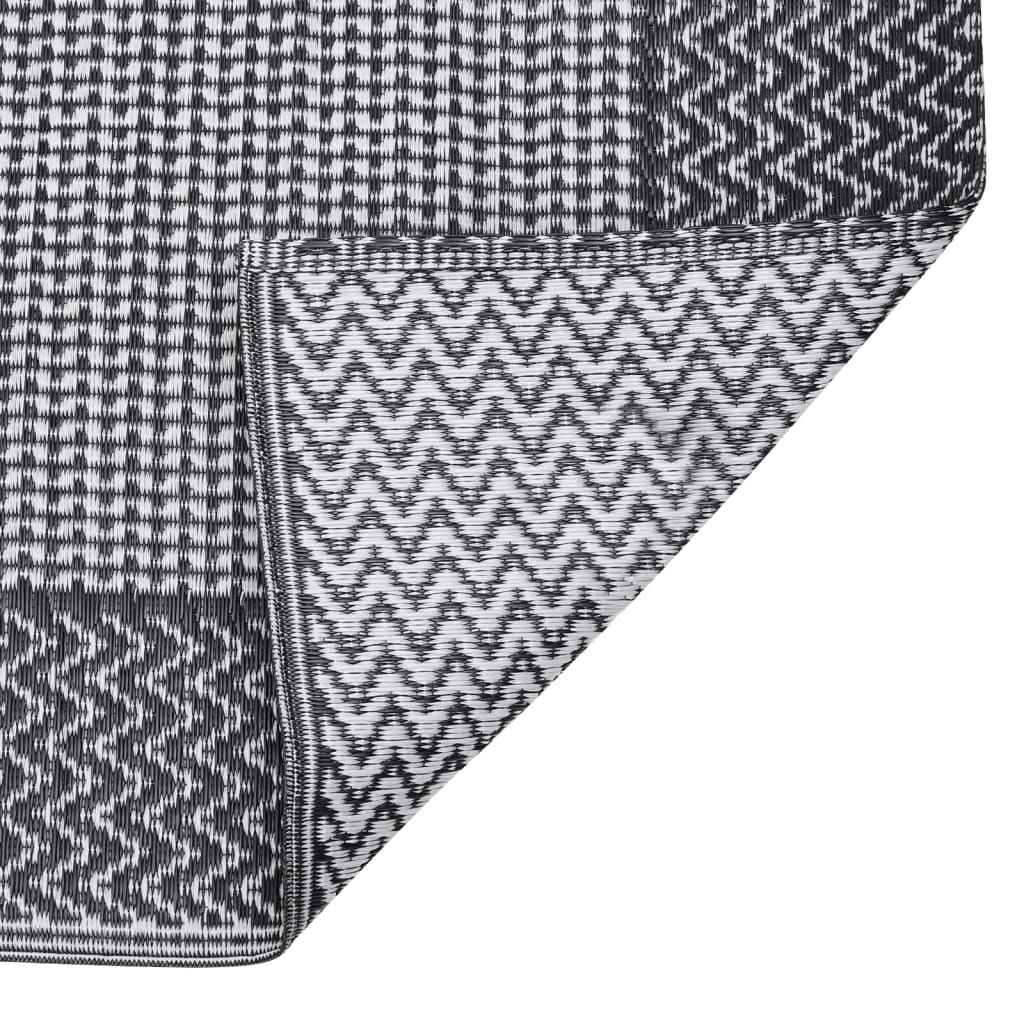 Outdoor Rug ARAKIL Black 140x200 cm PP