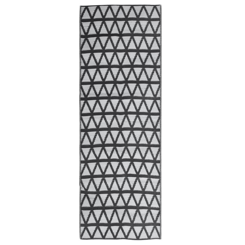 Outdoor Rug ARAKIL Black 80x250 cm PP