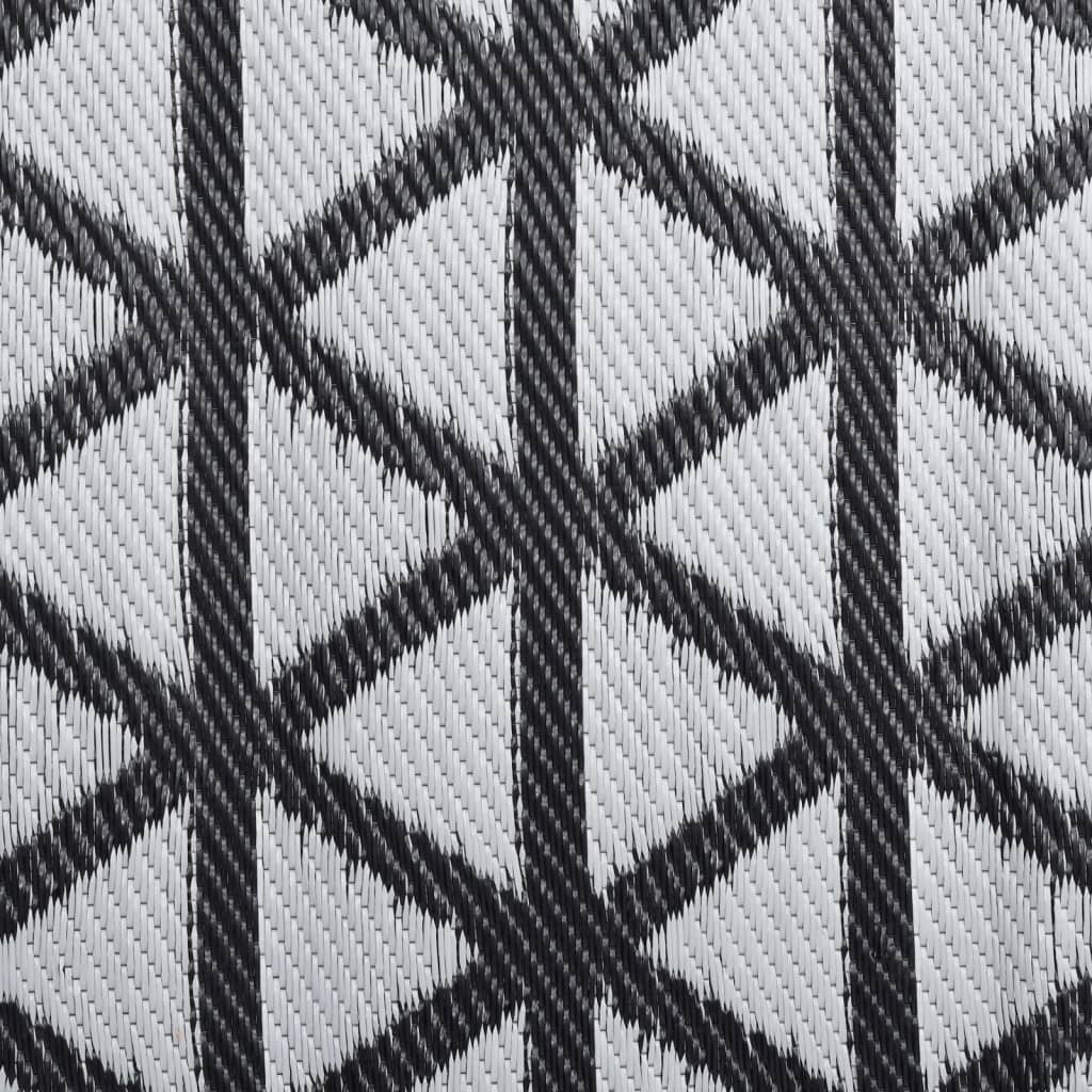 Outdoor Rug ARAKIL Black 80x250 cm PP