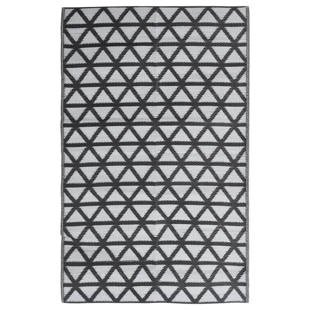 Outdoor Rug ARAKIL Black 140x200 cm PP
