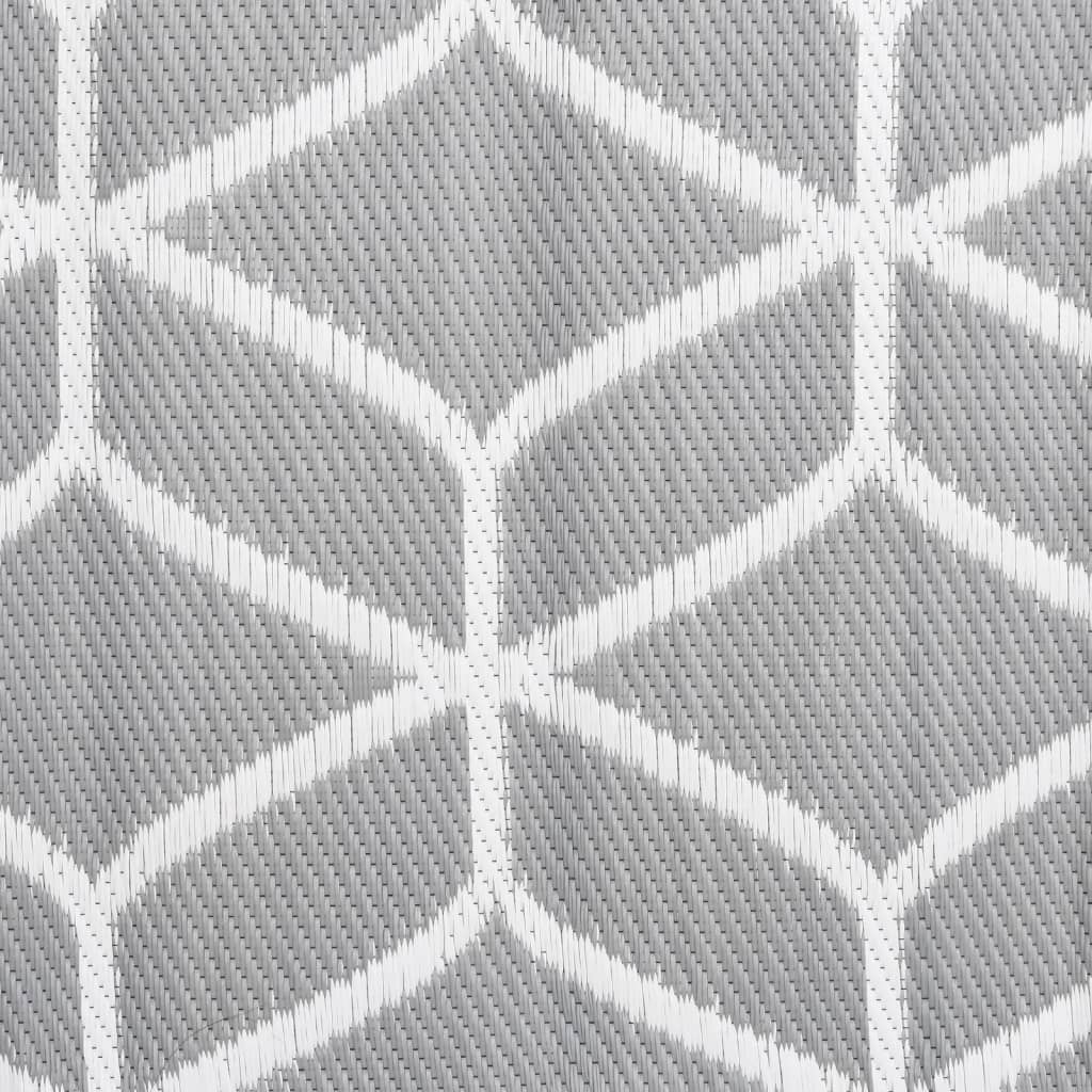 Outdoor Rug ARAKIL Grey 80x250 cm PP